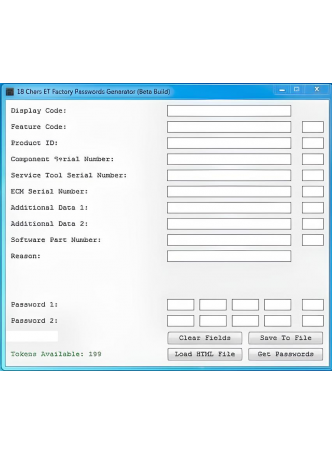 CAT ET 18 Digit FACTORY PASSWORDS GENERATOR 2024